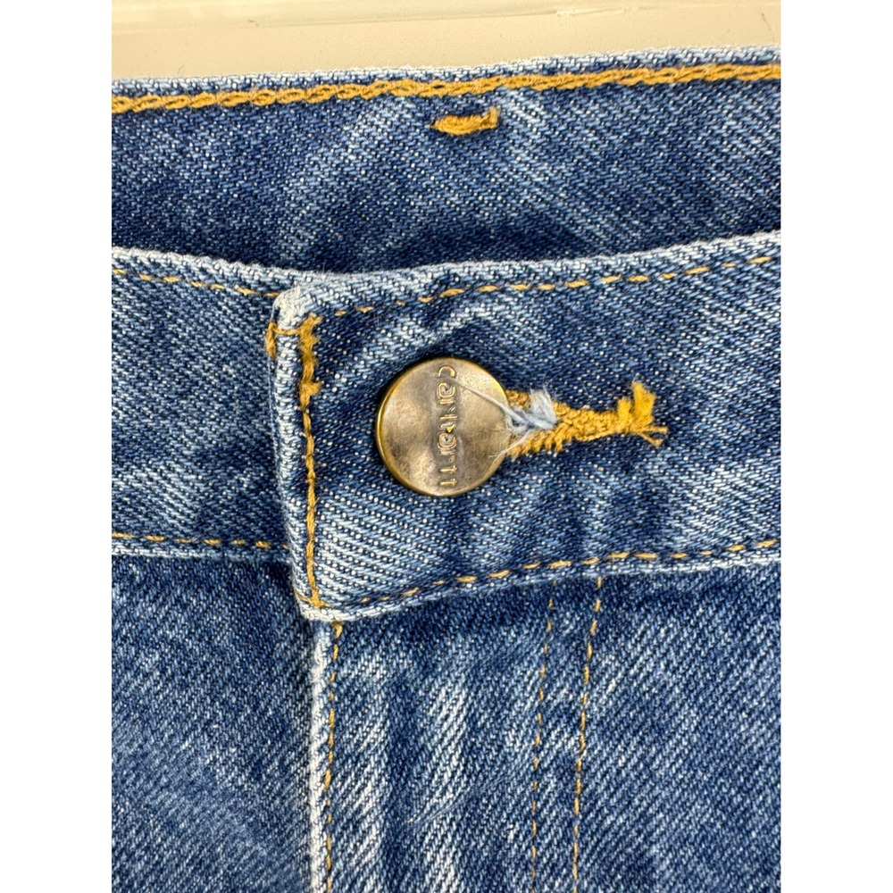 Carhartt B18 DST Traditional Fit Blue Denim Jeans Mens 40x30 Straight Leg Work - Picture 4 of 8